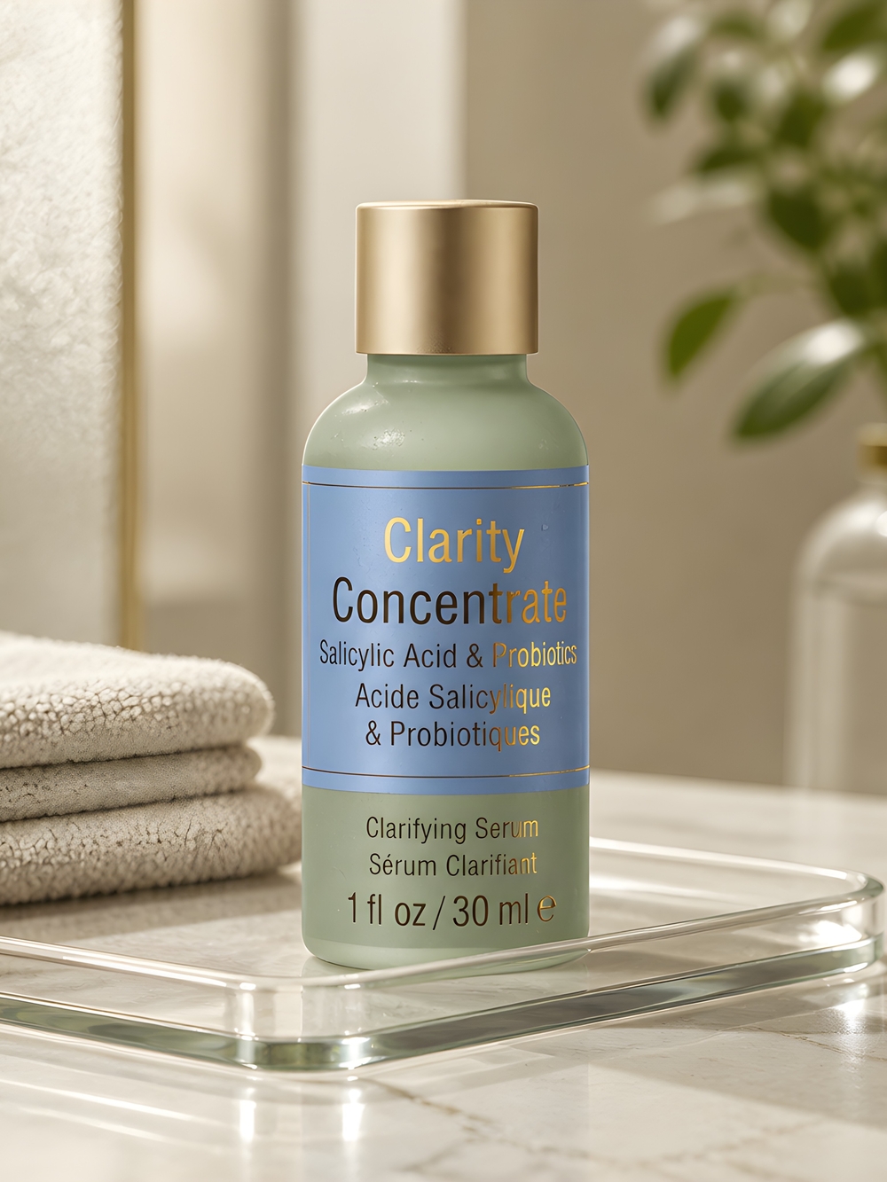 Clarity Concentrate Clarifying Serum - Light Green & Blue Bottle